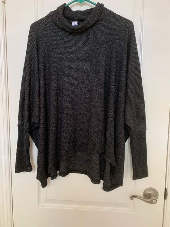 Amadi Sweaters - NWT AMADI Brushed Hacci Oversized Cowl Neck Poncho Sweater - Gray - Small